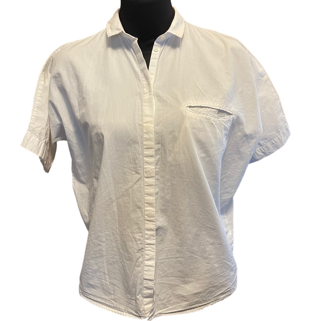 Zara Basic White Button Down Top. Euc